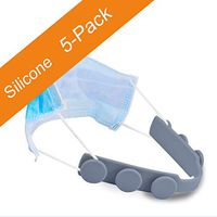 5pack Mask Strap Extender Adapter, Silicone Ear Protectors for Mask Wearing, Adjustable Buckle Size, Relieve Ears Pain, by Lambery