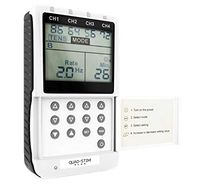 TENS EMS Combo Unit Electro Muscle Stimulator by Quad Stim Plus - 4 Channels - OTC Stim Tens Machine for Pain