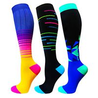 Compression Socks For Men & Women(1/3/6 Pairs) - Best Graduated Athletic & Medical for Men & Women, Running, Flight, Travel (CS10 - 3 Pairs, Small / Medium)