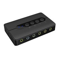 DigitalLife External 7.1 USB 3D Surround Sound Card/Audio Box with SPDIF and 2 Mic Input For PC/Gaming or Music Lovers or Home Theater System