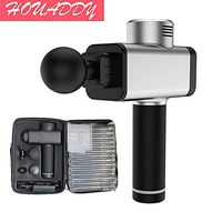 Deep Tissue Muscle Massage Gun Portable Rechargeable Fascia Percussion Massager Handheld Electric Massage Gun Body Relax Slimming Shaping Pain Relief,Silver