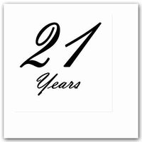 21 Years Classy Black Luncheon Napkin (16 CT) by Partypro