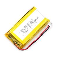 AKZYTUE 3.7V 2200mAh 903462 Lipo Battery Rechargeable Lithium Polymer ion Battery Pack with JST Connector