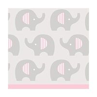 Club Pack of 192 Little Peanut Girl Pink Baby Shower 2-Ply Beverage Napkins 5"
