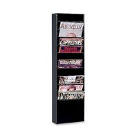 Buddy Products 11 Pocket Display Rack, Steel, 14.2 x 36.375 x 9.75 Inches, Black (0812-4)