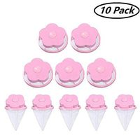 Washer Lint Catcher,MOLLG Flower Type Washing Machine Hair Remover Filter Net Pouch(10 Pack) (Pink)