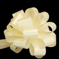 Large Ivory Ribbon Wedding Bows - 9" Wide, Set of 6, Pull Bows for Gifts, Christmas Presents, Anniversary, Reception Embellishments, School Dance, Mother's Day