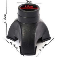 Black Rubber Walking Stick Tripod Cane Tip Fit for 19mm Caliber Crutches 4.5x4.5x4.5cm