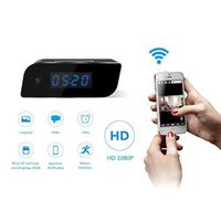 1080P Wi-Fi Alarm Clock Camera - TOTUOKEY Wireless IP Camera with Motion Detection Night Vision Loop Recording Real-Time Live Video Home Surveillance Nanny Cam iOS Android App