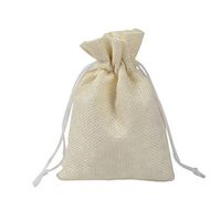 BZCTAH Linen Bags Burlap Jute Bags with Drawstrings, 20 PCS 10 x 14cm Pure Color Multipurpose Linen Gift Bag Jute Hessian Packing Storage Jewelry Pouches for Wedding Party Birthday Christmas, Beige