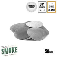 1" Stainless Steel Pipe Screens | Made in The USA Pipe Screen Filters (50 Pack)