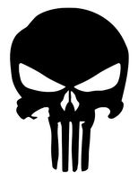 UR Impressions MBlk Punisher Skull Decal Vinyl Sticker Graphics Cars Trucks SUV Vans Walls Windows Laptop|Matte Black|5.5 X 4.2 Inch|URI008-MB