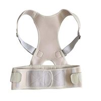 ZHXHX Adjustable Adult Body Shape Posture Corrector Shoulder Support Belt Support Belt to Improve Hunchback Shoulder White-M