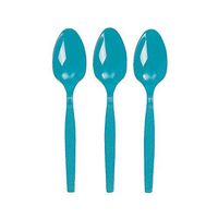 Turquoise Plastic Spoons