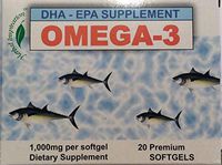Omega-3 DHA-EPA Supplement 20 Softgels (Pack of 2)