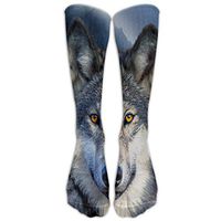 NavyLife Men's Premium Quality Wolf Moon Howl Fitness Novelty Crew Athletic Socks Knee High Sock