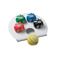 CanDo Digi-Squeeze Hand Exerciser Small - Set of 5 Pieces (Yellow, red, Green, Blue, Black), with Rack