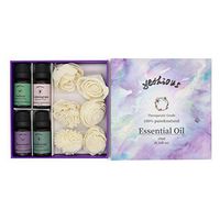 Yethious Top 4 Essential Oils Set, 100% Pure Organic Therapeutic Grade-Vetiver,Lemongrass,Rosemary,Eucalyptus Aromatherapy Gift Oils Kit for Humidifier, Massage