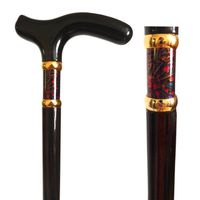 Vista International W-031 Ebony Wood Stick Camping & Hiking Equipment, Multicolor