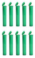 EZtube 10-Pack Squeeze Top Joint Blunt Cigarette Doob Tube Holder Waterproof Airtight Smell Proof Odor Sealing Container (Green, Small)
