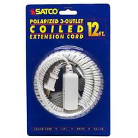 SATCO products 93/170 12 FT. WHITE COILED CORD