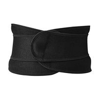 uxcell Black Hook Loop Closure Sports Protect Waist Protector Support Band Warm Keeper