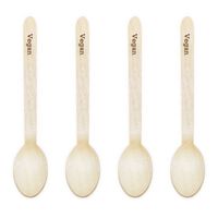 Dress My Cupcake Natural Wood 100-Pack Candy Buffet Spoons DIY Kit, Vegan, Brown