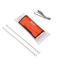 Tobacco Pipe Cleaning Kit - 50 Pieces Pipe Cleaners & 2 Stainless Steel Brush & Stainless Steel 3 in 1 Smoking Pipe Cleaner Cleaning Tool Reamers Tamper for Smoking Pipe Cleaning (3)