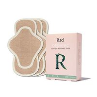 Rael Organic Reusable Cloth Pads - Thin Cloth Pads, Leak Free, Washing Machine Safe Menstrual Pantyliner, Set of 3