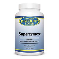 Vitamin Discount Center, Superzymes Healthy Digestive Enzymes, Dietary Nutritional Supplement, Yeast Free, Soy Free, Dairy Free, 180 Tablets