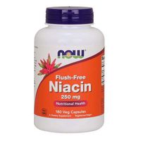 Niacin, FLUSH FREE 250 mg, 180 Caps by Now Foods (Pack of 3)