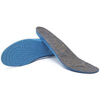 Massage Insole, Autumn and Winter Suede to Keep Warm Sports and Leisure, Breathable, Sweat Absorbent, Shock Resistant, Non Slip Wear Resistant, Multi Color for Men and Women, Multi Size,Blue,23.5cm