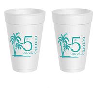 Styrofoam Party Cups - It's 5 O'clock Somewhere