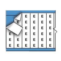 Brady TWM-E-PK Low-Profile Glossy Vinyl-Coated Polyester (B-702), Black on White, Solid Letters Wire Marker Card (25 Cards)