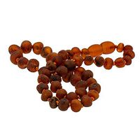 Amberalia Knotted Baltic Amber Necklace, GIA Certificated for All Ages - for Natural Remedies - Boost Immune System - Raw Cognac 15.7”