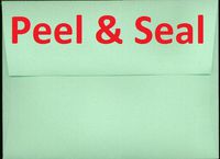 A2 50 Green Peel and Seal (4 3/8" x 5 3/4") 4x5 Wedding Shower Announcement Photo Envelopes