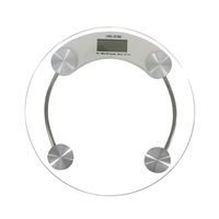 5-150kg Digital Electronic Glass Bathroom Round Transparent Weighing Scale Tool - Transparent