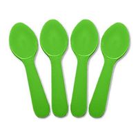 Solid Color Plastic Taster Spoons - 3,000 / Case (Green)