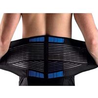 RONSHIN Sports Professional Pain Relief Double Pull Lumbar Lower Back Waist Support Brace Blue XXL