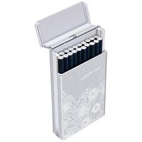 Padgene Women's Cigarette Box, Holds 20 Thin Cigarettes Case Box Automatic Shells Portable Cigarette Holder for Ladies Women's Gift