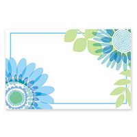 Blue and Green Flowers Enclosure Cards/Gift Tags - 3 1/2 x 2 1/4in. (100)