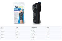 Actimove Gauntlet Wrist & Thumb Stabilizer Right/Left Large Black