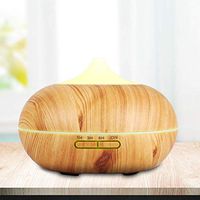 Essential Oil Diffuser, Mini Wood Grain Aroma Diffuser, Aromatherapy Diffuser with Auto Shut-Off Function and 7 Color Lights BPA-free for Office Home Study Yoga Spa Baby 150ML