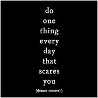Do one thing - Eleanor Roosevelt Black and White Magnet