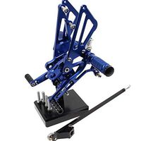 Frames & Fittings CNC Del Motociclo Pedane Regolabili Posteriori Set Spina Del Piede for Kawasaki ZX14R ZX 14R ABS 2012 2013 2014 2015 2016 - (Color: Blue)