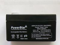 PowerStar-2 Pack 2YR WARRNTY 12V 1.2AH SLA Battery for 100575 gp1213 np1.2-12 lc-r121r3p