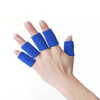 ULTNICE Stretchy Finger Protector Sleeve Arthritis Support Sports Aid (Blue) - 10 Pieces