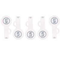 SUNFICON White Cable Organizers, Magnetic Cable Clips Earbuds Cord Organizers Bookmark Whiteboard Noticeboard Fridge Magnets Keychain Headphone Cable USB Charging Cord Manager, 5 Pack