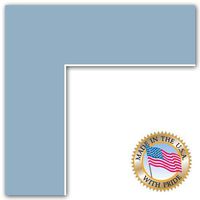 16x16 Aqua Blue / French Blue Custom Mat for Picture Frame with 12x12 opening size (Mat Only, Frame NOT Included)