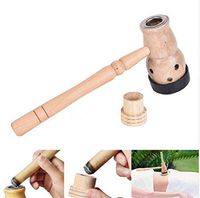WellieSTR 1PC Moxa Mugwort Moxibustion Box Wooden Gourd Device Massage Burner Roll Tool Wooden Healing Tool
